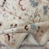 Handmade Cream Wool Floral Rug, Modern Oriental Living Room Carpet