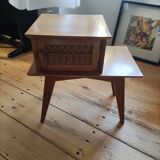 Rattan bedside table
