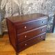 Vintage 3-drawer chest of drawers in dark wood
