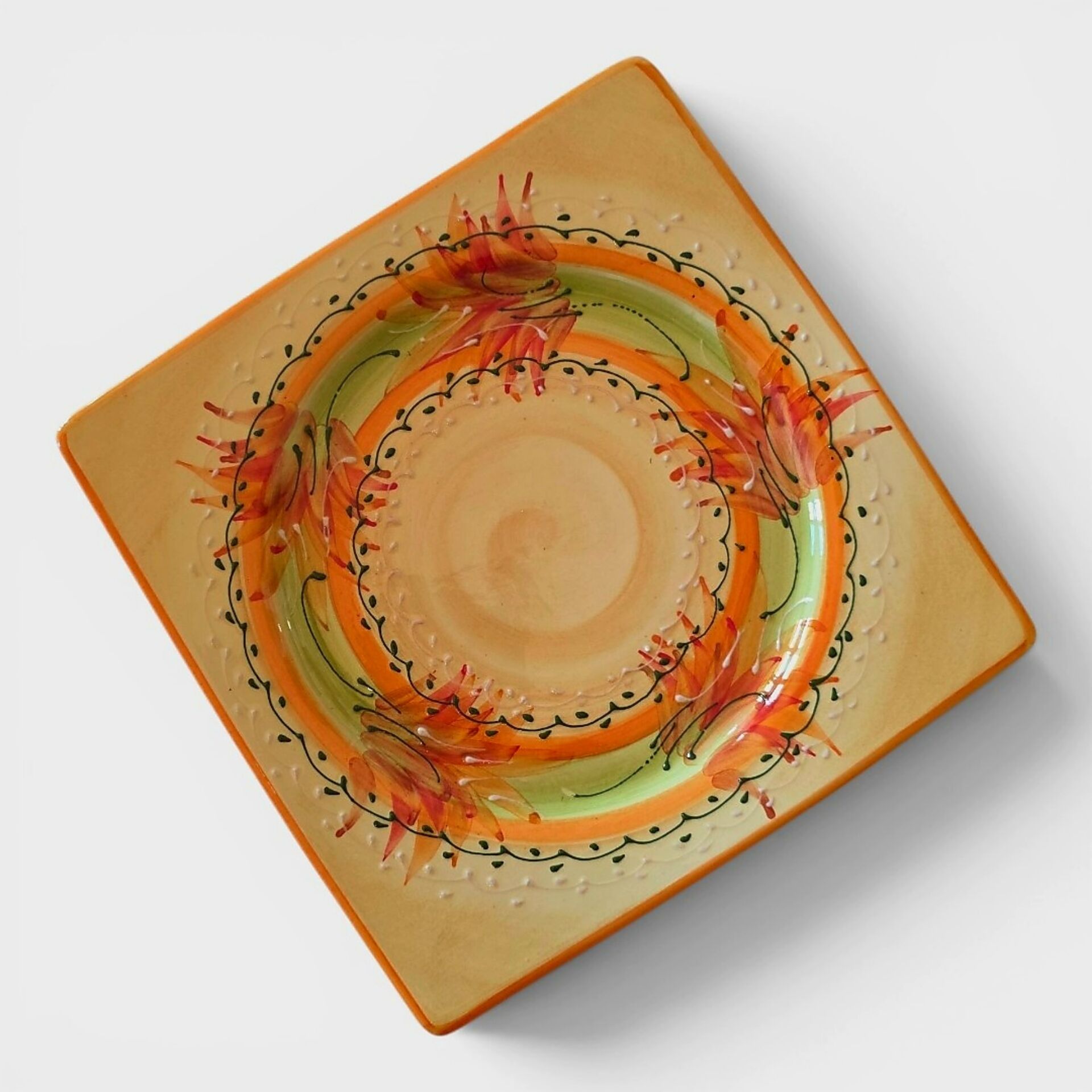 Ceramic plate from Vallauris – Signed G.C. – Circa 1970
