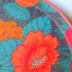 Plateau fleuri en fibre de verre 70s