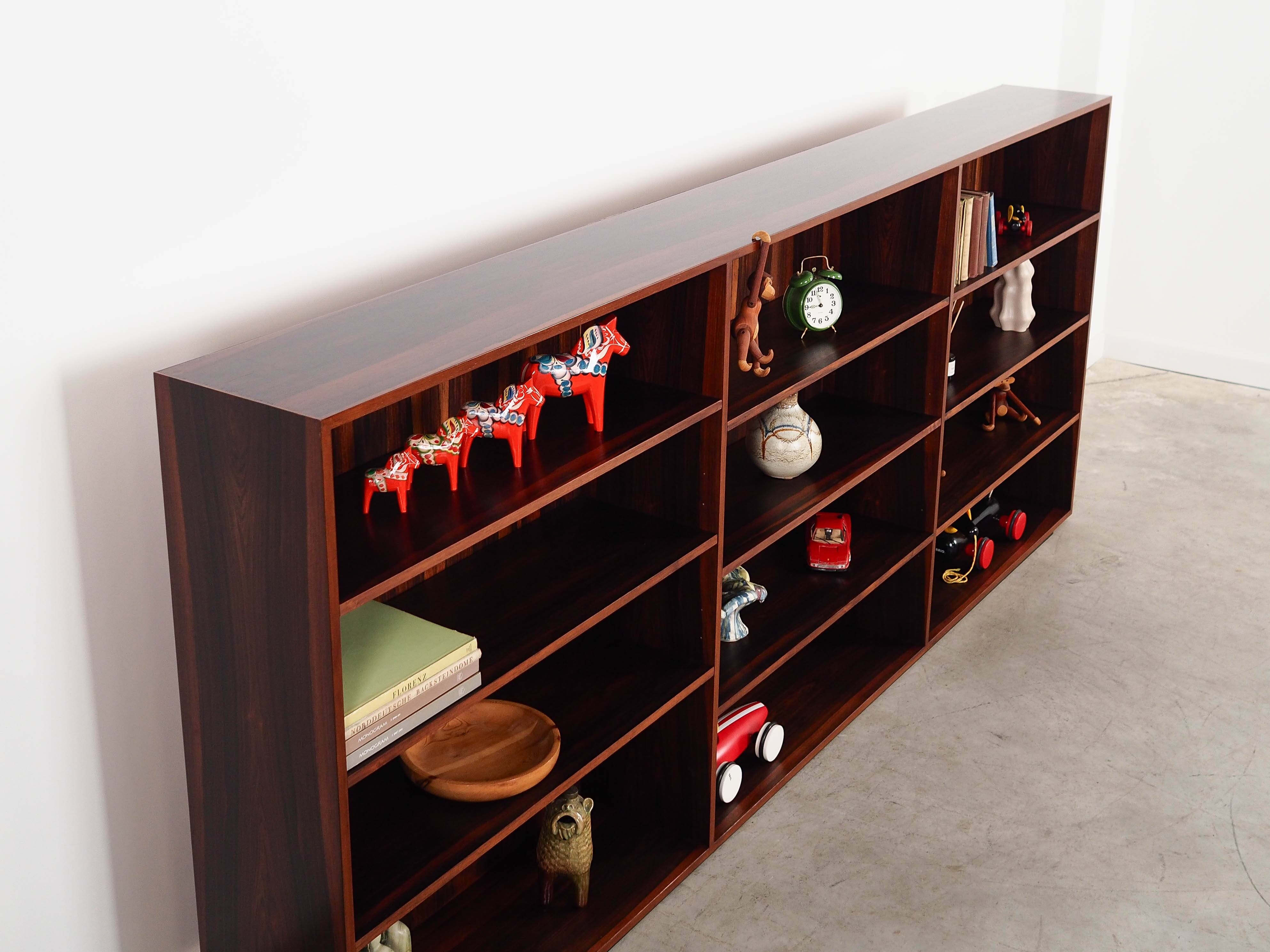 Rosewood bookcase, Danish design, 1970s, made in Denmark