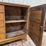 Buffet en enfilade René Gabriel en chêne 1950