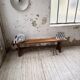 Paire de bancs noyer 1900