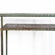 Set of two green Mathieu Matégot side tables, 1950s