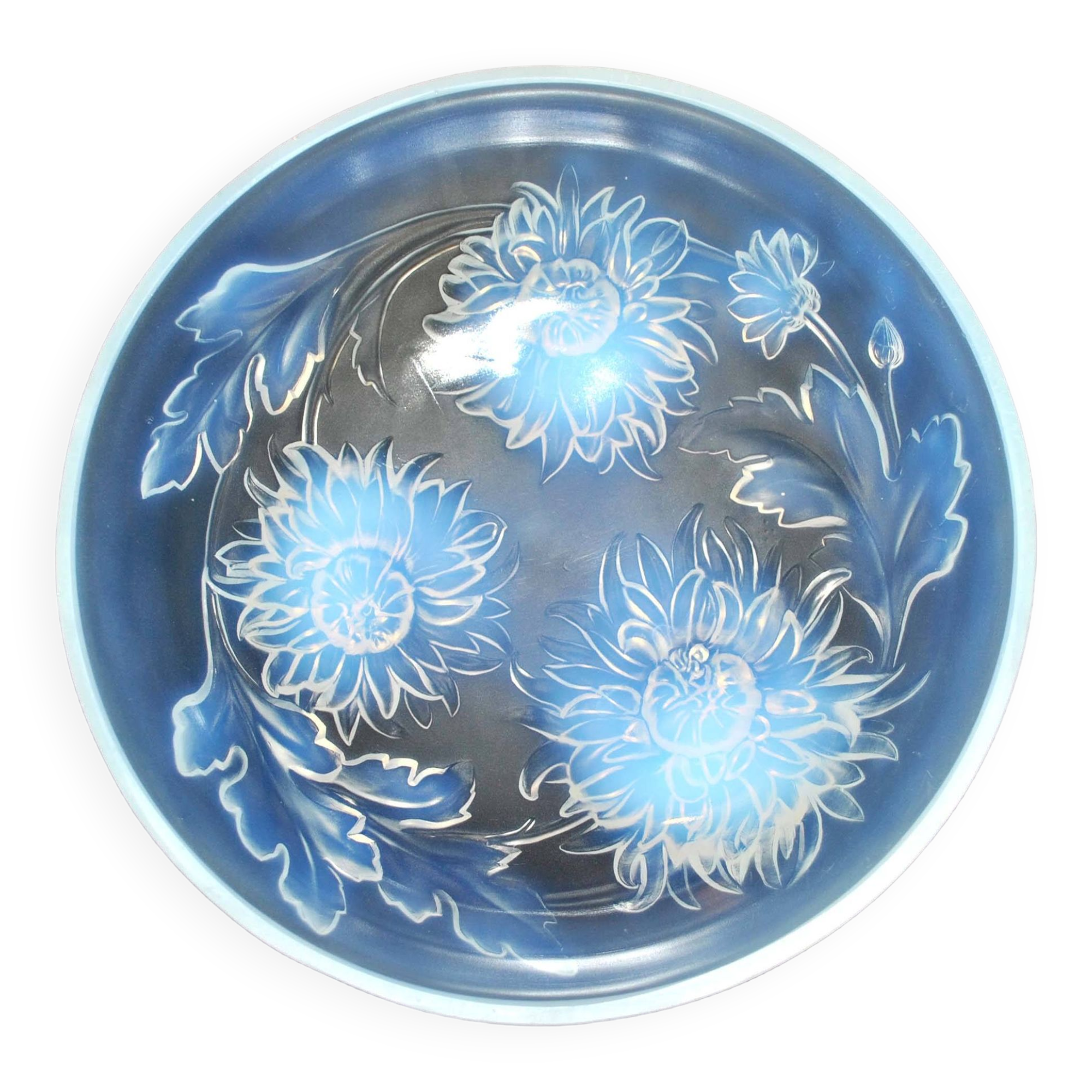 Art deco "dahlia" basin cup in opalescent glass sabino etling verlys? 1920