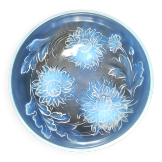 Coupe vasque "dahlia" art deco en verre opalescent sabino etling verlys? 1920