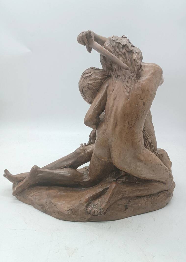 Terracotta sculpture, first half of the 20th century, mythological scene