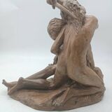 Terracotta sculpture, first half of the 20th century, mythological scene