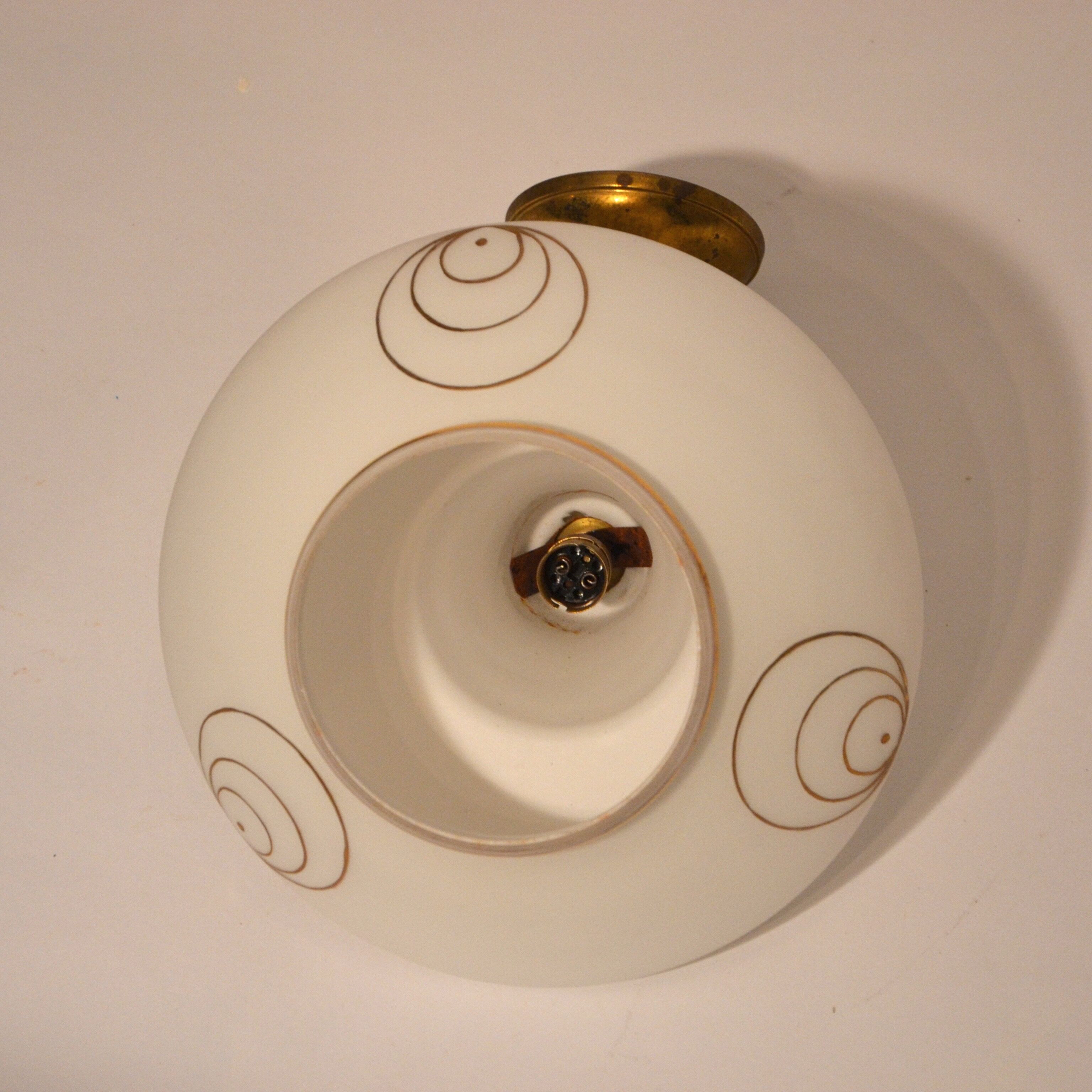 White and gold suspension