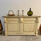 Double-sided shop counter furniture with 6 drawers, length 156 cm.