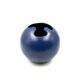Modern blue spherical ceramic vase, Italy 1970