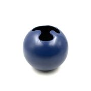Modern blue spherical ceramic vase, Italy 1970