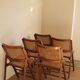 Set of 5 foldable cannate chairs (50s-60s)