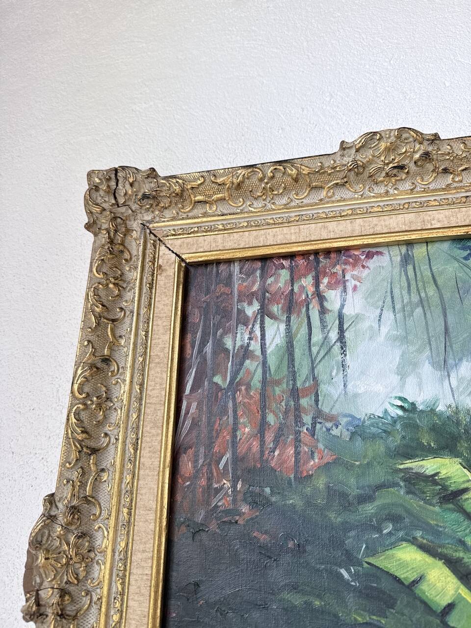 Framed oil painting "forest"