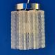 Set of two wall sconces in Murano glass and chromed metal, Italian Decorative