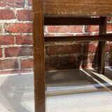 Set of four wooden and leather chairs from Maison Regain