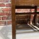 Set of four wooden and leather chairs from Maison Regain