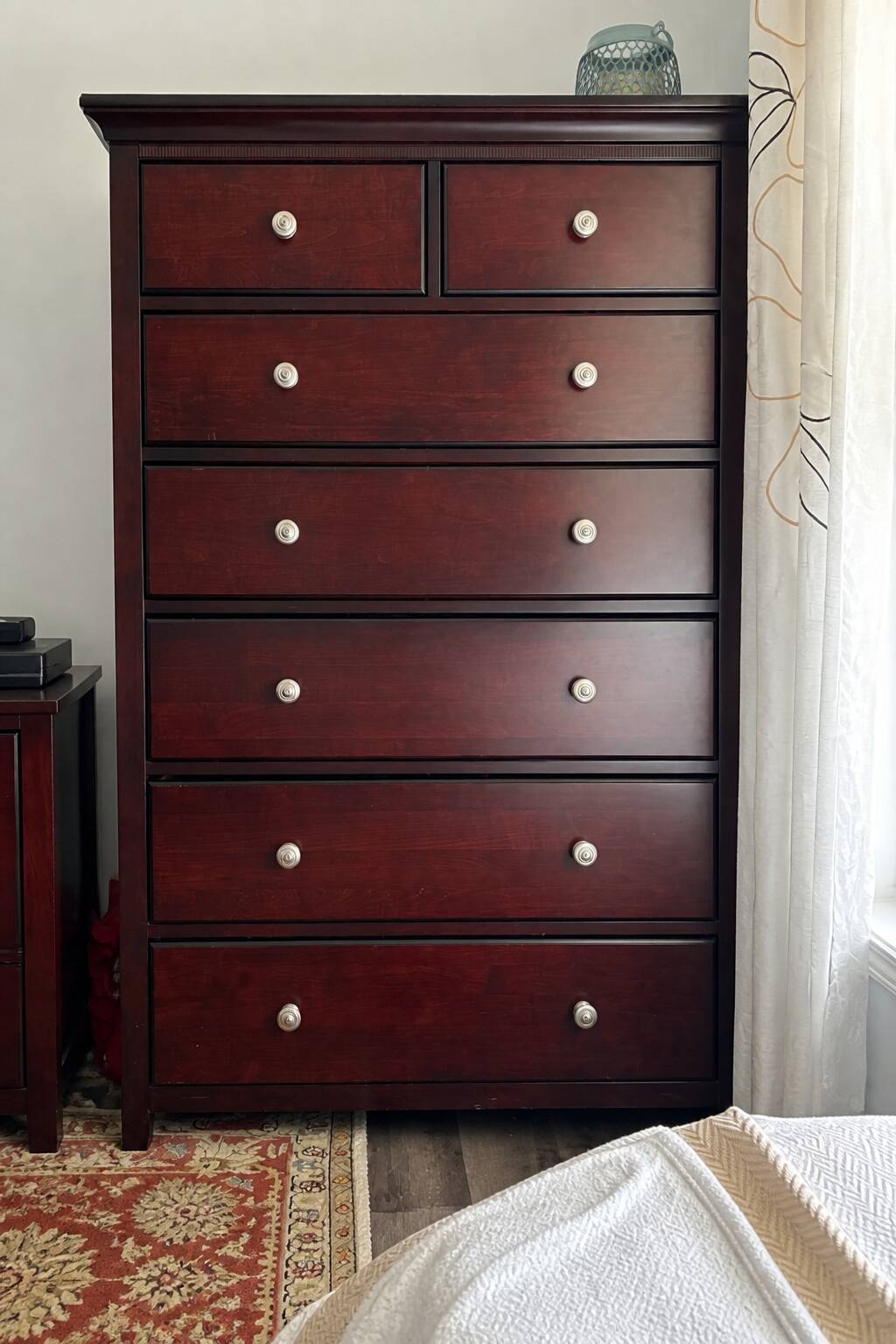 Macy's Murray dark brown wooden chest of drawers