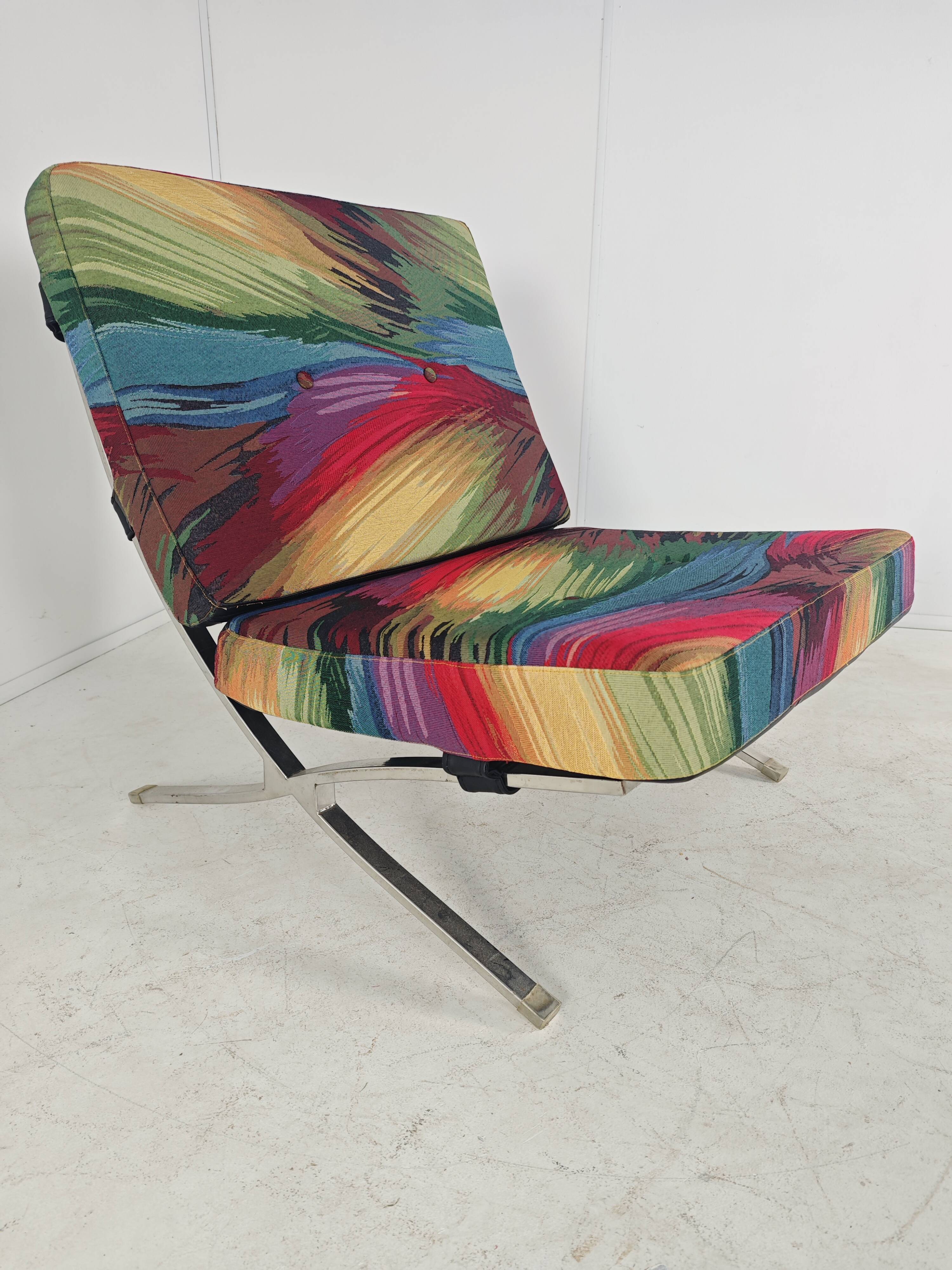 Unique Colourful Armchair Inspired by Barcelona Chair - set of 2