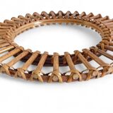 Mid-Century Bamboo Sunburst Mirror, France, Franco Albini Style, 1950s