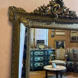Bevelled mirror with gilded stucco parclose, from the Napoleon III period