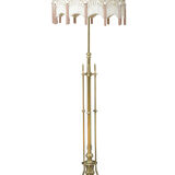 Edwardian brass standard lamp