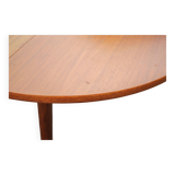 Scandinavian design wooden table, dining room table with integrated extension