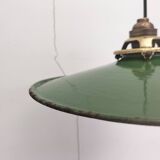 Enameled sheet metal pendant lights