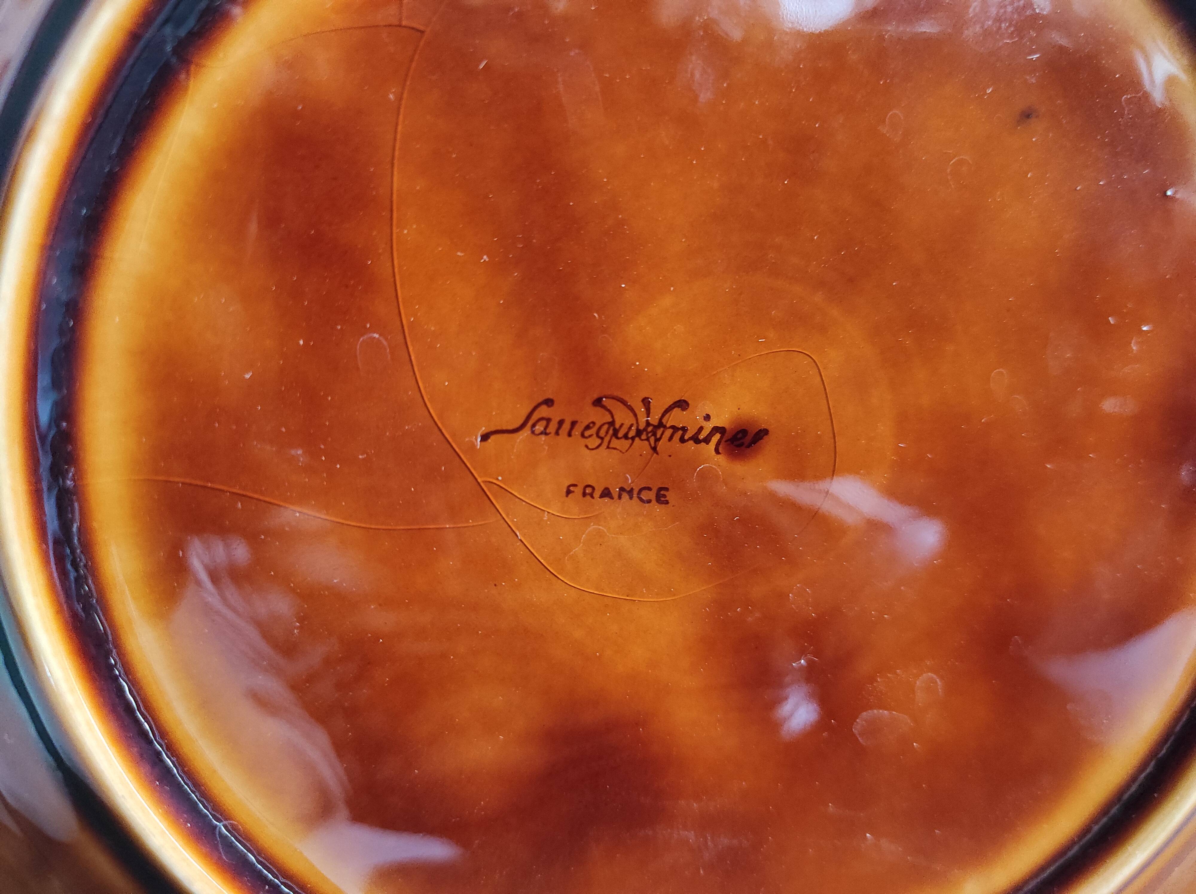 Vintage French fish plate, Sarreguemines