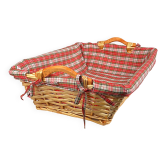 Rectangular basket beige color