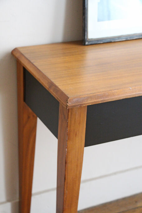 Console black and wood