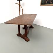 Table de repas ou bureau Art Déco en chêne et hêtre – Années 1930