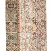 Brown Cream Vintage Persian Runner Rug, Rugs For Rustic Hallway, 74x327Cm