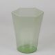 Set of six hexagonal Murano glass glasses handmade by Carlo Scarpa.