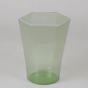 Set of six hexagonal Murano glass glasses handmade by Carlo Scarpa.