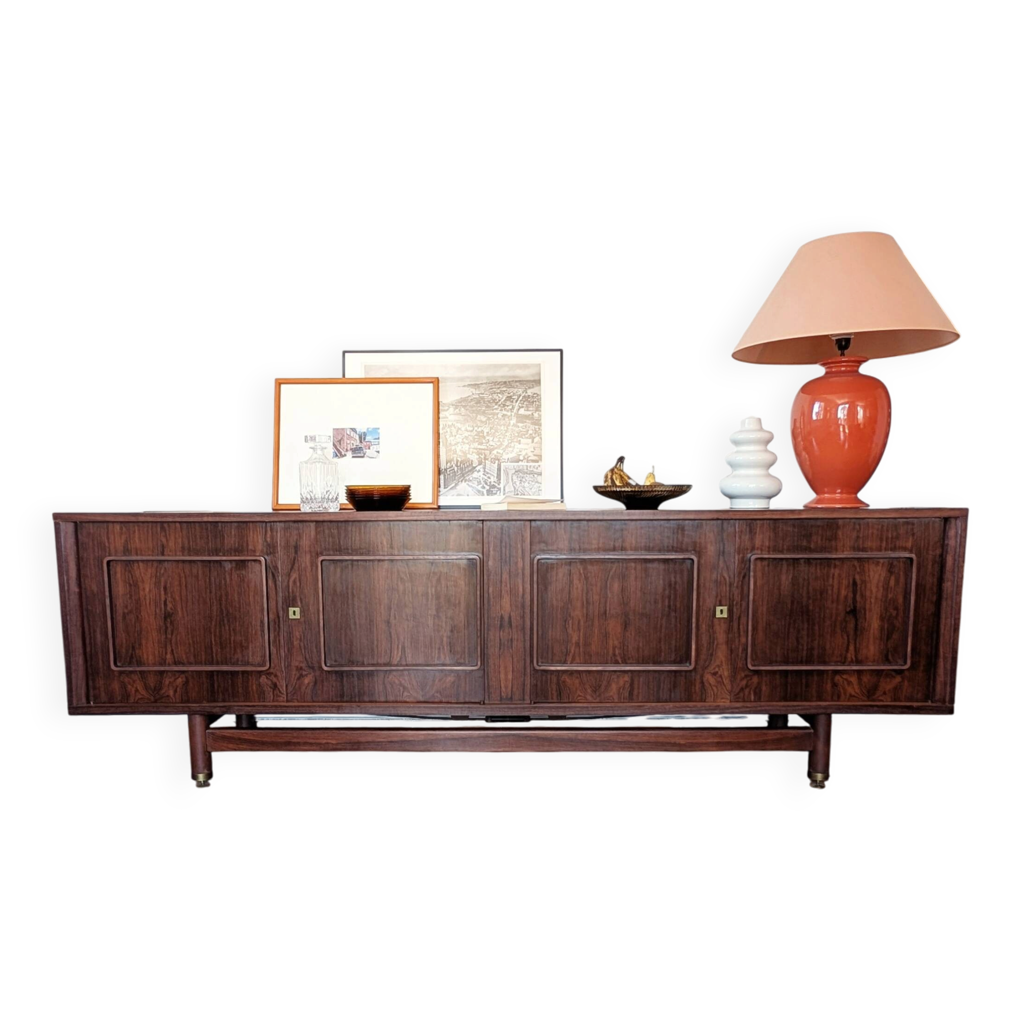 Grande enfilade en palissandre restaurée – années 60/70