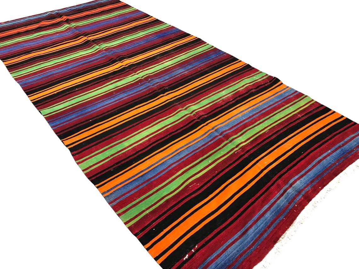 Organic Wool Tribal Kilim Rug