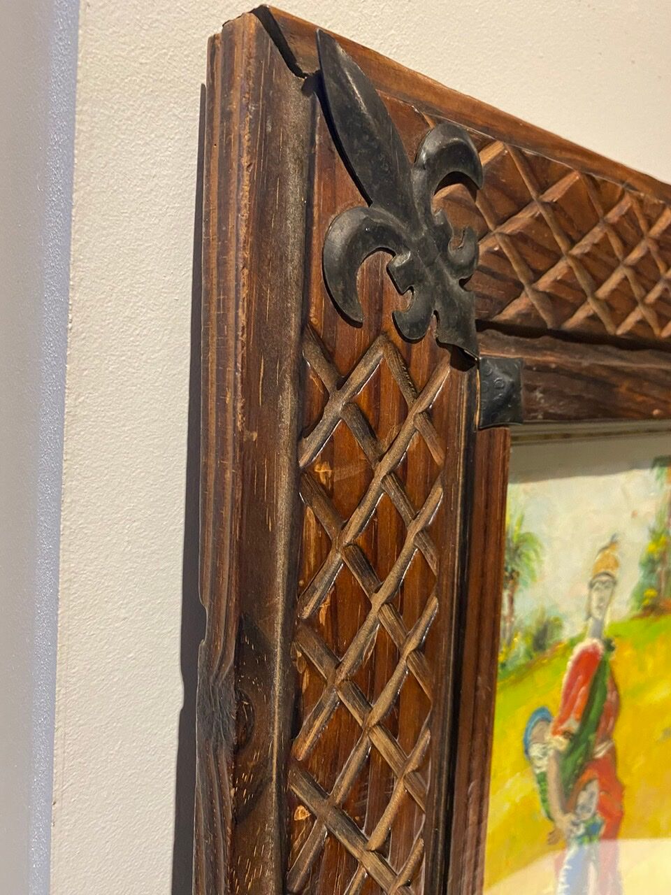 Old painting, oriental landscape, signed M Gourloo 20th century