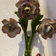 Pair of porcelain flower wall lights