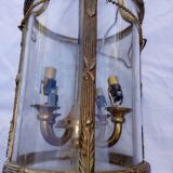 4-light lantern with bulging glass