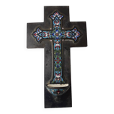 Cloisonne enamel cross stoup