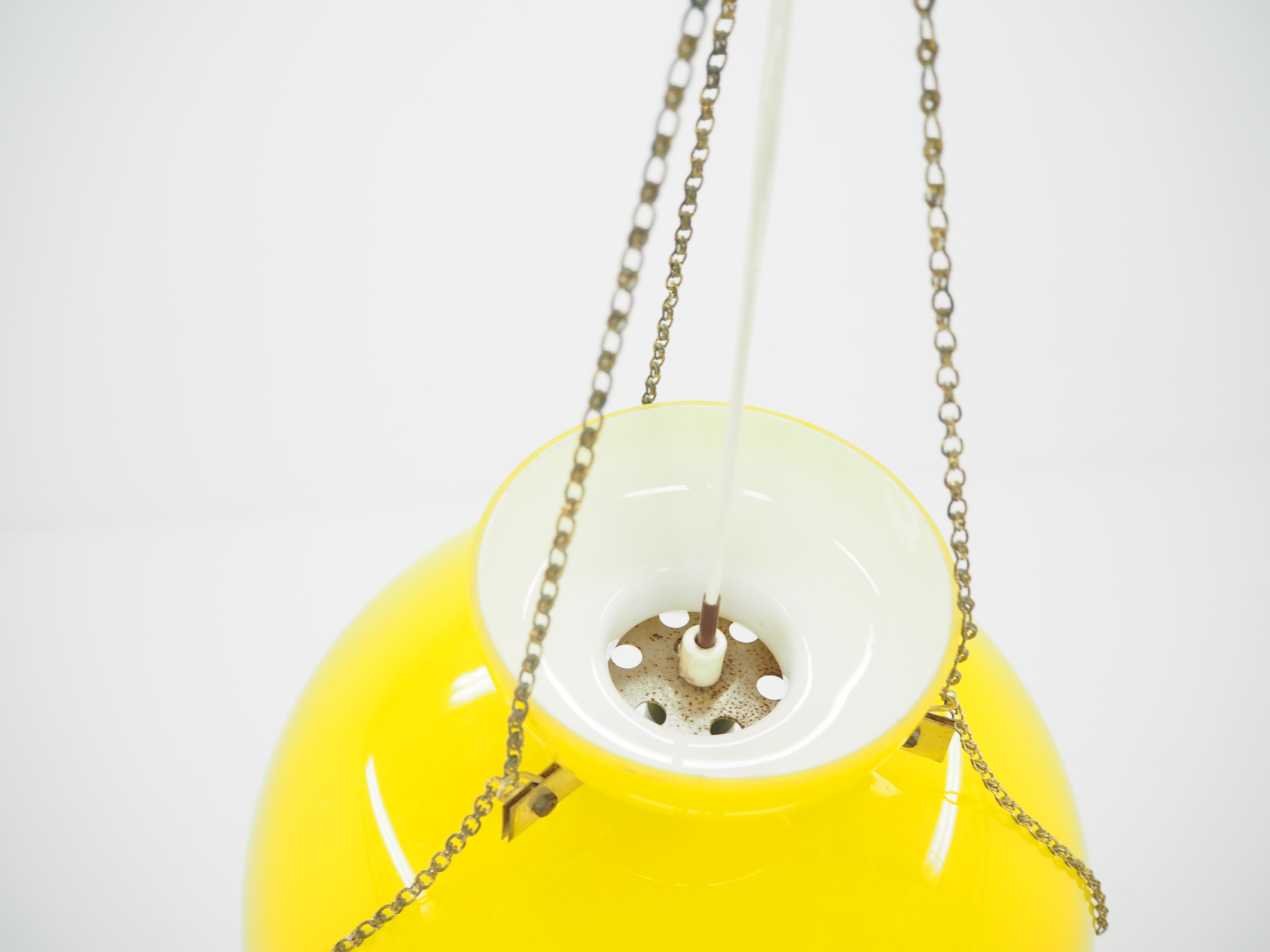 Midcentury glass chandelier, 1960