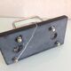 Letter holder in black marble and chrome metal art deco style