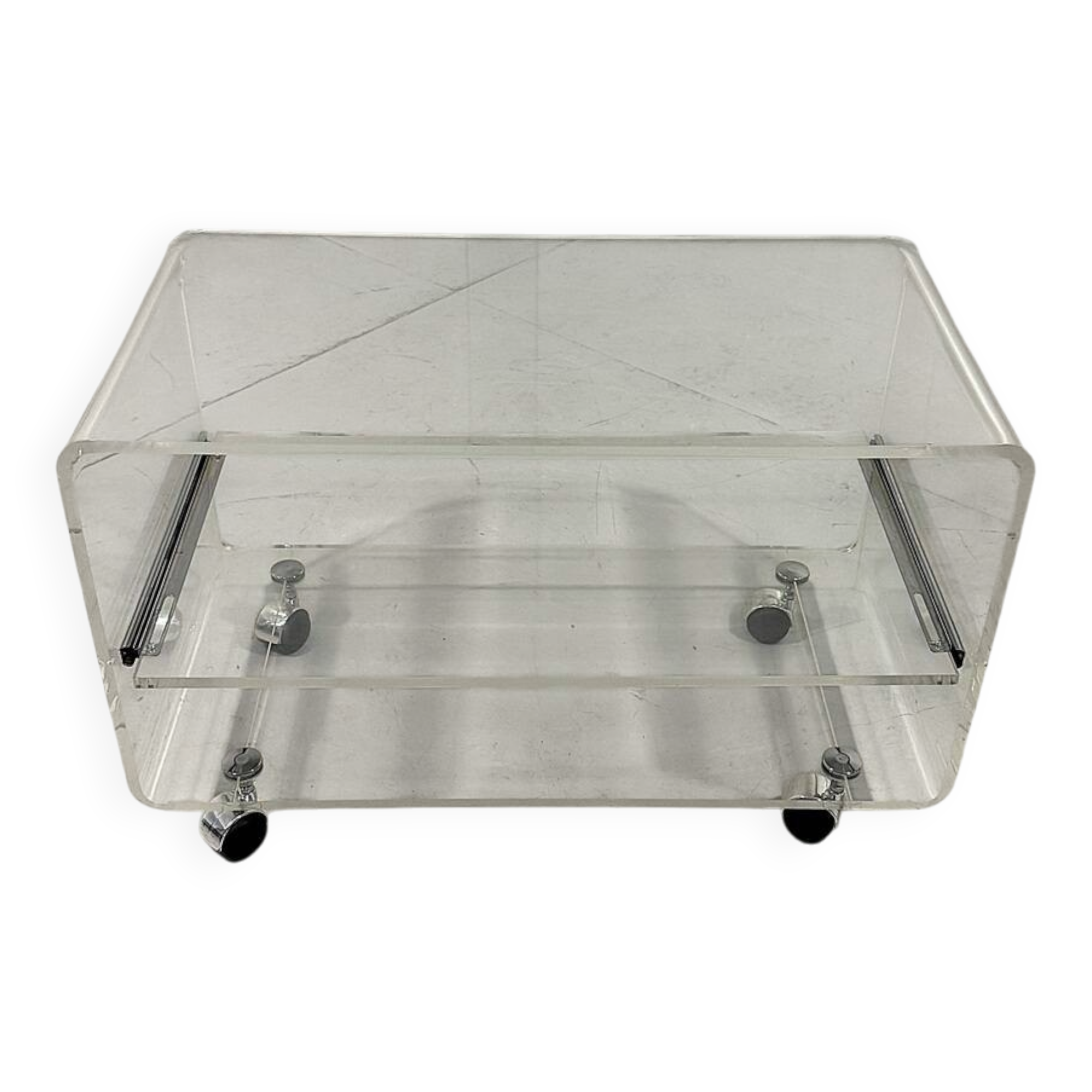 Plexiglass audio rack trolley 1960-70’s