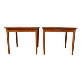 Pair of mahogany side tables, Denmark, 1950s.