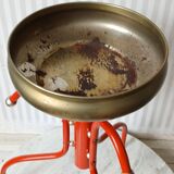 Red & gold metal tripod plant holder