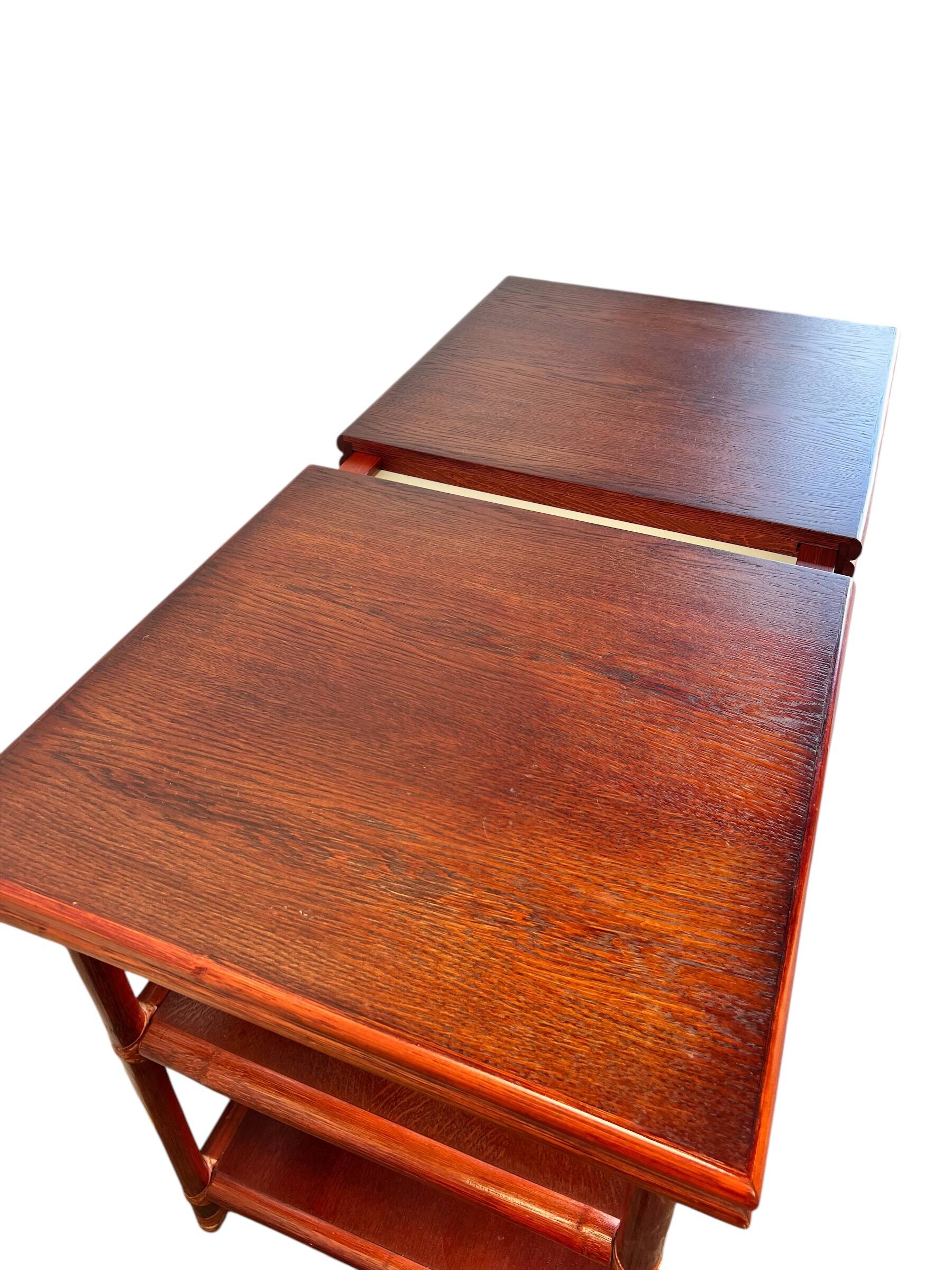 Lydia Levi coral red for McGuire Bar Cart