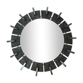 Miroir soleil brutaliste en acier