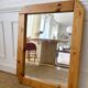 Scandinavian mirror in solid pine with 4 panels